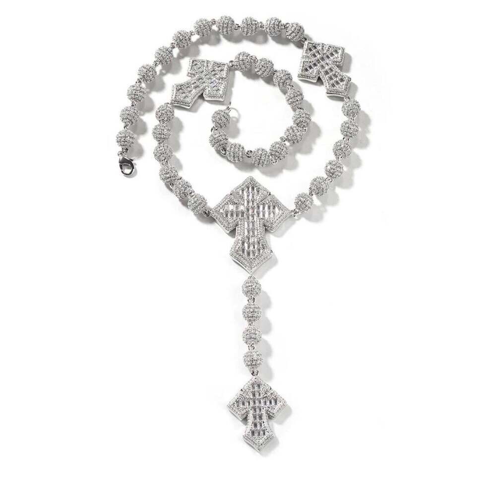 Silver 4 Cross Necklace With 372 F